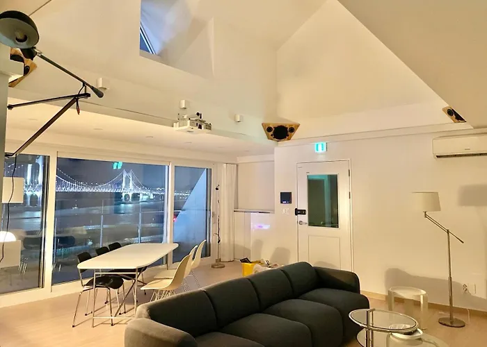 Gwangan Bridge Full View Terrace Penthouse Apartament *